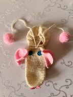Ręcznie szydełkowany ocieplacz Handmade dla Panów słoń zabawny gadżet