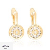 Eap21516 Kolczyki dziecięce złocone z kryształkami