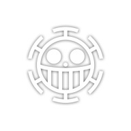 ONE PIECE Naklejka na Samochód Trafalgar Law Biała