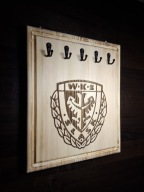 Wieszak uchwyt na klucze z grawerowanym logiem Śląsk Wrocław