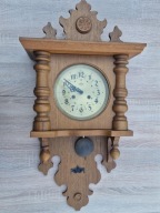 drewniany zegar ścienny Metron Jarocin wiszący wahadłowy