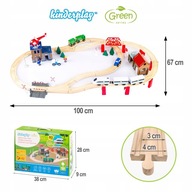 Kinderplay drewniana kolejka pociąg - model elektryczny