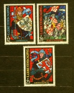 LUKSEMBURG** Rycerze, witraże Mi 1227-29