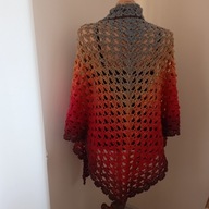 CHUSTA SZYDEŁKOWA RĘKODZIEŁO NOWA AKRYL ALPAKA WEŁNA