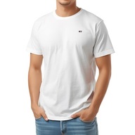 Biała koszulka męska Club JU 3 XL PLUS SIZE duża z subtelnym nadrukiem