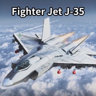 Klocki konstrukcyjne Samolot Myśliwiec J-35 27 cm