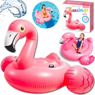 FLAMING DMUCHANY RÓŻOWY PONTON MATERAC WODNY PLAŻA INTEX 57558 142x140x94cm