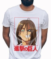 Koszulka męska bawełniana z nadrukiem anime ATTACK ON TITAN ATAK TYTANÓW
