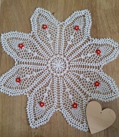 Koszyk pisanki święta Serwetka szydełkowa biała