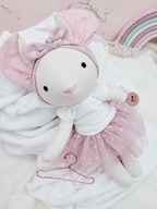 Lalka szmacianka przytulanka rękodzieło Myszka 38 cm handmade