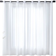 FIRANA GŁADKA BIAŁA GOTOWA NA PRZELOTKACH WOAL DO SALONU KUCHNI 200X250 CM