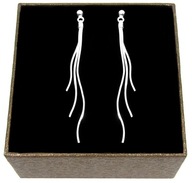 Wiszące długie kolczyki srebrne linki 925 diamentowane A27