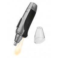 Trymer do nosa i uszu NE-3595 - srebrny, zasilany baterią AA