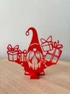 DEKORACJA BOŻONARODZENIOWA SKRZAT ŚWIĄTECZNY GNOM Z PREZENTAMI