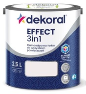 Dekoral Effect 3w1 Farba PLAMOODPORNA matowa biały z nutą beżu 2,5l