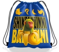 Worek szkolny ze sznurkami dla dzieci 27x34 BRAINROT SHINPANZINNI BANANINI