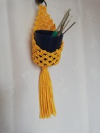 Makrama. Kwietnik wiszący, przybornik 32cm prezent