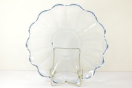 PIĘKNA DUŻA BŁĘKITNA SZKLANA PATERA ZOBACZ TANIO!