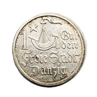 1 gulden gdański z 1923 roku, oficjalna waluta Wolnego Miasta Gdańska.