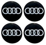 Emblematy Naklejki na Kołpaki Felgi Znaczek AUDI do Samochodu 60mm