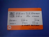 bilet kolejowy - kolekcjonerski - Anglia , Wielka Brytania