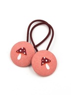Gumki do włosów handmade Momilio Kolekcja Muchomory