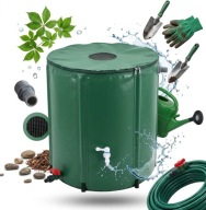 ZBIORNIK NA DESZCZÓWKE POJEMNIK BECZKA 200L WODE Z RYNNY SKŁADANY Z KRANEM