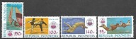 INDONEZJA - Sporty narodowe - m. i. windsurfing 1985 ** Mi 1177-80 (1714)