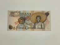 Ghana - 5 cedis - 1977 - specimen - UNC