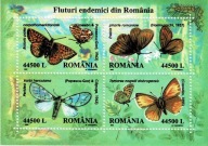 Rumunia 2002 Znaczki Blok 322 ** motyle