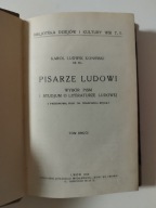 Karol Koniński Pisarze ludowi Wybór pism studjum o literaturze ludowej 1938