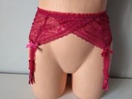 Śliczny markowy pas do pończoch Gossard 5482 r.S kolor malinowy