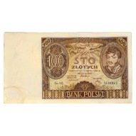 Polska - 100 złotych 1932 ser. AO +X+, rzadki - 73b
