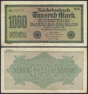 BNN - NIEMCY 1000 Marek 1922 # P76c # WM - Ra 662990 # znak wodny F # VF+