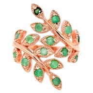 PERŚCIONEK Z NATURALNYMI SZMARAGDAMI