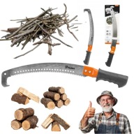 PIŁA PIŁKA RĘCZNA DO DREWNA DRZEWA GAŁĘZI Z HAKIEM OGRODOWA STAL HARTOWANA