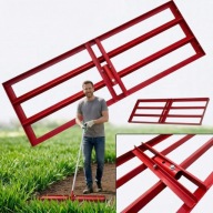 NIWELATOR TERENU RĘCZNY DO TRAWNIKA RÓWNIARKA MOCNY 90CM GRABIE DO OGRODU