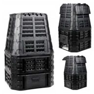 KOMPOSTOWNIK OGRODOWY PLASTIKOWY EKOBAT 1000L 1-KOMOROWY CZARNY DUŻY 1000L