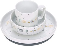 ZESTAW NACZYŃ TALERZ MISECZKA KUBEK PORCELANOWY ZESTAW DLA DZIECI