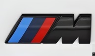 EMBLEMAT ZNACZEK NA BŁOTNIK KLAPĘ BMW M-POWER 45x15mm CZARNY POŁYSK