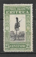 Eritrea x bez gumy (x) S877 żołnierz jasno-zielony 190eurox20% b.rzadki