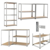 REGAŁ MAGAZYNOWY METALOWY THOMAS 180 X 90 X 40 CM MAX 1000KG DO GARAŻU