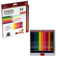 Kredki ołówkowe 24 kolory, miękko rysują