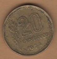 Argentyna 20 centavo, 1974