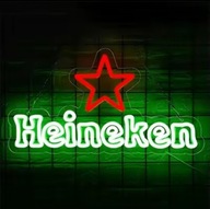 Neon LED na ścianę prezent napis heineken do pabu baru pokój piwo+ zasilacz