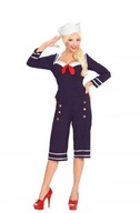 Strój Pani Marynarz Retro Pin Up / Kostium Strój Karnawałowy / M