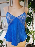 St.Michael UK halka koszulka piżama koszula nocna satynowa koronka r 40