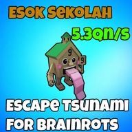Esok Sekolah Hacker 5.3Qn/s |Escape Tsunami For Brainrots | Roblox