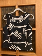 BLUZKA LEN DRESSES UNLAUF-KLEIN CZARNO-BIAŁA WZÓR GEOMETR