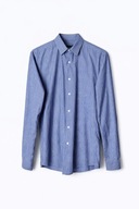 Elegancka męska koszula w paski Primark, slim fit, niebieska, rozmiar S/M